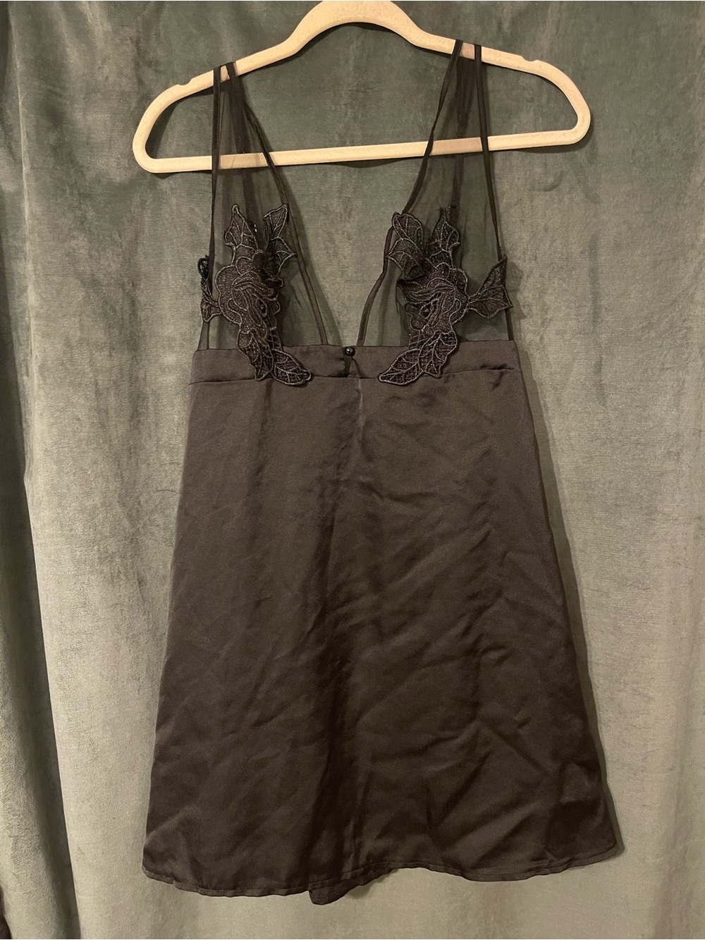 Black Lace-Trim Slip Dress - Women Intimates